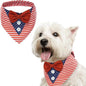 FUAMEY Dog Tuxedo American Flag for Small Dogs,Dog Formal Suit Dogs Attire Pet Bow Tie Puppy Party Costumes Cat Tux Outfits Pets Bandana Cosplay Adjustable Bowties 4th of July Independence Day S