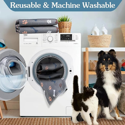 Washable Pee Pads for Dogs, 2 Pack 41"x41" Reusable Puppy Pads, Waterproof Pet Training Pads, Non-Slip Fast Absorbent Potty Pads for Crate, Floor, Couch, Whelping Pads Litter Mat Puppy Supplies