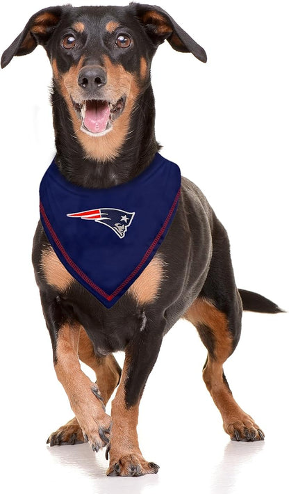 Pets First NFL New England Patriots TIE Bandana, Large/X-Large. Dog Bandana Scarf Bib for Pet Cat Dog. The Ultimate Game-Day, Party Bandana (NEP-3550-L-XL)