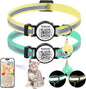Smart QR Code Cat Collar 2-Pack, Breakaway Reflective Collar with Digital ID Tag - The Smart Upgrade to Personalized Name Collars, Adjustable with Bell (Yellow & Green)
