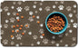 Dog Food Mat, Absorbent Water Bowl Mats Cat Pet Feeding Placemats Brown 16 * 24 inch