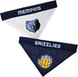 Pets First NBA Dog Bandana - Memphis Grizzlies Reversible Pet Bandana. 2 Sided Home & Away Sports Bandana with a PREMIUM Embroidery TEAM Logo, Small/Medium