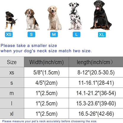 DOGWONG Spring Summer Dog Collar-Cute Flamingo Dog Collar, Adjustable Soft Beach Hawaiian Dogs Collars for Medium Dogs, M