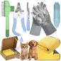 Cat Grooming Kit- 6PCS include Dog Brush For Shedding,Cat Combs For Indoor Cats,Puppy Quick-Drying Towel, Dogs Washing Gloves, Dog & Cat Pets Nail Clippers and Trimmers,Reusable.