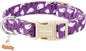 Faygarsle Halloween Dog Collar with Charm, Purple with Ghost Pattern, Adjustable Pet Collar for Small Medium Large Dogs L