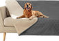 fuguitex Waterproof Dog Blanket Bed Cover Dog Crystal Velvet Moroccan Fuzzy Cozy Plush Pet Blanket Throw Blanket for Couch Sofa(52 * 82 inch, Dark Grey+Beige)