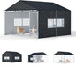 Outdoor Dog Kennel Cover Full Coverage for 10'Dx10'Wx7'H Dog Cages,600D Heavy Duty Waterproof Large Dog Kennel Cover,(Kennel not Included) Black