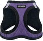 Best Pet Supplies - All Weather Plush, Reflective, No Pull Harness for Small, Medium Dogs, Cats - Secure with Hook & Loop Fastener, Buckle, Double D-Rings - Purple Faux Leather, XS
