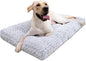 KSIIA Washable Dog Bed Deluxe Plush Dog Crate Beds Comfy Kennel Pad Anti-Slip Pet Sleeping Mat for Large, Jumbo, Medium, Small Dogs Breeds, 53" x 36", Gray