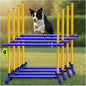 Dog Agility Hurdle Training Set, 4-Sets Jump Bar Equipment for Indoor & Outdoor Backyard Exercise