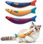 PetBusy Interactive Cat Toys with[5000mg Premium A+Catnip][Baby Grade] Soft Chew Kicker Cat Toys for Indoor Cats & Kittens, Crinkle &Rattle Fish Sound Toy, Drives Bored Cats Crazy with Fun,3 Pack