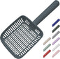 TypeC Cat Litter Scoop - Small Holes (0.11in) Big Size Scooper - Long Handle & Easy Cleaning - Hanger for Litter Box