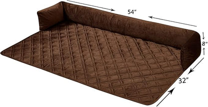 Brilliant Sunshine Premium Calming Dog Bed Mat, Silky Velvet, Removable Washable Cover, Cushion Protector and Couch Covers for Dogs, Pets, Cats, Extra Large, Chocolate