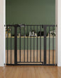 Babelio Baby Gate for Doorways and Stairs, 26-40" Auto Close Dog Gate, PressGuard C5, Easy-Install Pressure Mounted Satey Door, No Drilling Safety Gate for Child and Pets, Black