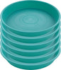 6 Pack of 8 inch Plant Saucer Blue, Plastic Plant Water Tray 8 inch Round, Flower Plant Saucers for Indoors, Dlant Dishes Saucer for Planter 7"/8" (8", Teal)
