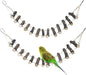 BNOSDM Birds Rope Ladder Toy 2Pcs Wooden Bird Hanging Ladders Pet Climbing Ladder Swing Parakeet Cage Accessories Suit for Budgie, Lovebird, Conure, Cockatoo, Finch