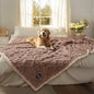 Luciphia Waterproof Pet Blanket, Liquid Pee Proof Dog Blankets for Sofa Bed Couch, Reversible Sherpa Fleece Furniture Protector Cover for Small Medium Large Dogs Cats,Khaki X-Large（85" x 57"）