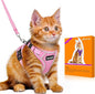 Halypet Cat Harness and Leash Set [MAX Safety 4th-Gen Upgrade] Escape Proof Adjustable Cat Leash Comfortable Soft Vest Easy to Wear Kitten Harness with Reflective Strip for Cats Walking, M Pink