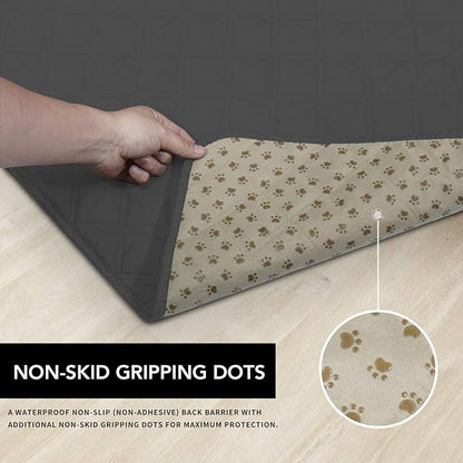Easy-Going 100% Waterproof Dog Bed Cover, Non-Slip Pet Blanket for Furniture, Washable Couch Cover, Repleasement Sofa Cover (96x82 in, Dark Gray)