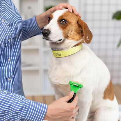 500 Count 20inch Adjustable Paper Dog Collars with Tear Resistant Waterproof Whelping Collars Paper Puppy ID Bands Adhesive Pet Identification Tags for Newborn Dog Cat Hospitals(Yellow)