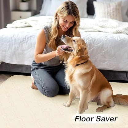 hyha Waterproof Dog Bed Blanket, Soft Pet Blankets, Waterproof Couch Cover for Dogs, Reversible Sofa Covers Washable for Furniture (68x82 Inch, Beige/Beige)