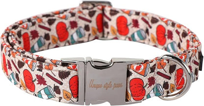 Unique style paws Halloween Dog Collar Metal Buckle Pumpkin Collar Gift Durable Cute Collar for Small Medium Large Boys Girls Dogs