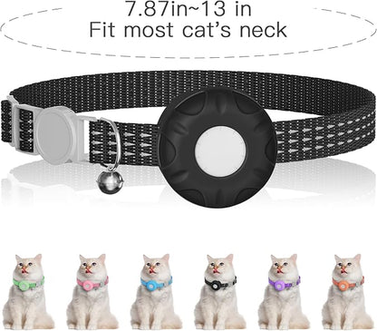 Cat GPS Tracker, Waterproof, Pet Tracker for Cats, Works with Any Collar,Compatible with Apple Find My App (Only iOS), No Monthly Fee, Black