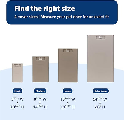 PetSafe Closing Panel Pet Door Cover - Restrict Pet Access - Durable Plastic Cover - Rust-Proof - Easy to Use - Small