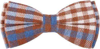 Faleela Soft &Comfy Bowtie Dog Collar,Detachable and Adjustable Bow Tie Collar,for Small Medium Large Pet (Small (Pack of 1), Blue and Whit)