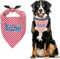 Personalized 4th of July Dog Bandana Embroidered Name Custom Neckwear Dog Scarf for Small Medium Large Dogs Cats Pets Birthday Gift