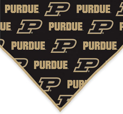 Purdue Boilermakers Officially Licensed Bandana for Dogs and Cats | Fits Pets Great Gift Idea | Easy-to-Tie (Small, 13")