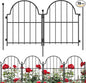 Garden Fence, 17 in(H) x 21 ft(L) Arched Rustproof Metal No Dig Fence Garden Fence Border, Ground Stake Animal Barrier Fence for Rabbit Dog, Outdoor Landscape Decor for Yard & Patio,19 Pack