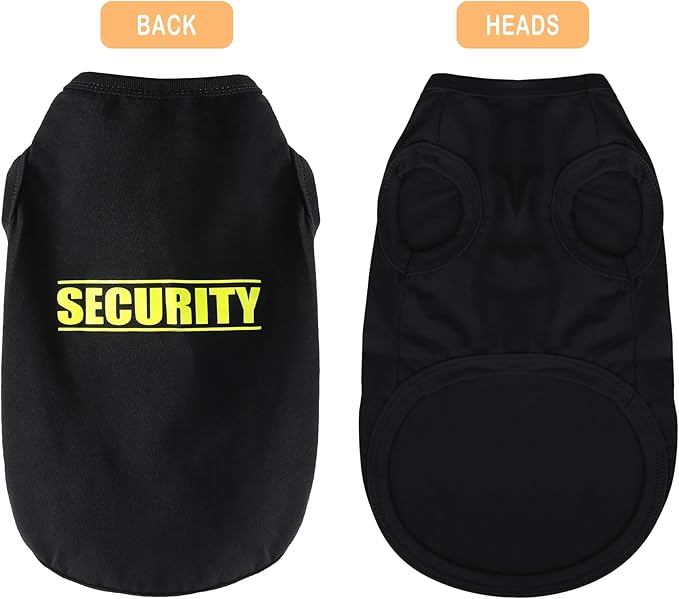 Discover Cozy Cotton Canine Wear: Soft, Lightweight, and Breathable Dog Shirt Vest with Eye-Catching Graphics(Security), Keeping Your Furry Friend Warm and Comfy! Grey XXL
