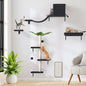 5-in-1 Cat Wall Shelves for 16 Inch Drywall: Space-Saving Wall Mounted Cat Shelves with Climbing, Perch & Lounge