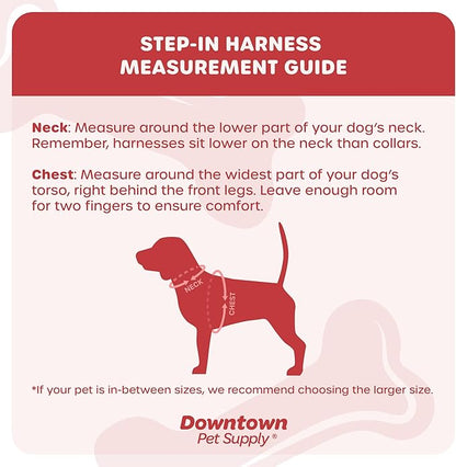 Downtown Pet Supply Step-in Dog Harness – No Pull, Adjustable Padded Mesh with Reflective Trim, Secure Buckle Strap – Comfortable & Breathable Small Dog Harness, Small, Dinosaur