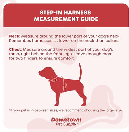 Downtown Pet Supply Step in Dog Harness No Pull, X-Large, Light Gray - Adjustable Harness with Padded Mesh Fabric and Reflective Trim - Buckle Strap Harness for Dogs
