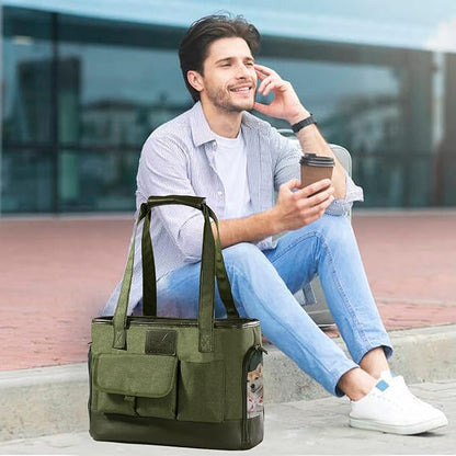 Dog Carrier, Cat Carrier, Pet Carrier, Foldable Waterproof Premium Oxford Cloth Dog Purse, Portable Bag Carrier for Small to Medium Cat and Small Dog
