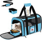 Cat Carrier Dog Carriers Airline Approved for Small Dogs, Kitten, Carriers for Small Medium Cats Under 15lb, Collapsible Soft Sided TSA Approved Pet Travel Carrier-Blue