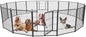 Dog Playpen,32/40/45 Inch Height in Heavy Duty, Folding Indoor Outdoor Anti-Rust Dog Exercise Fence, Portable Pet Playpen with Door for Large Medium Small Dogs and Pet (16 Panels, 40 Inch) Silver