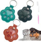 Cat & Dog Hair Keychain - Paw Shaped Leather Memorial Keepsake for Dog Cat Fur Storage, Pet Fur Keepsake Collector