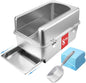 8" Sifting Pull-Out Cat Litter Box with Lid for Pine Pellets