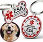 HOPELF Engraved Personalized ESA Tag - Custom Emotional Support Animal Tags for Dogs and Cats - Essential Therapy Pet Name Badge for Collars, Vests, Harnesses - for Most Breeds