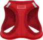 Best Pet Supplies - All Weather Plush, Reflective, No Pull Harness for Small, Medium Dogs, Cats - Secure with Hook & Loop Fastener, Buckle, Double D-Rings - Harness (Red Corduroy), S