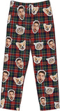 Custom Pajamas Pants Plaid Personalized Funny PJ Pant Design with Face Pajama for Men Women Dog Pet