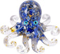 Natural Crystal Lapis Lazuli Gravel Octopus Resin Marine Animals Fish Tank Decorative Ornaments Statue Healing Crystal Home Decor Ladies Gift 3.93"