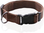 Adjustable Nylon Dog Collar, pet Collar 1 Inch 3/4 Inch 5/8 Inch Wide, for Large Medium Small Dogs (S(5/8" x 11-16"), Brown)
