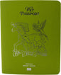 Color Premium PU Leather stitch-sewn US Pet Passport Medical Record for Pet Health and Vaccination English + Spanish for Cat, Dog, Puppy and Kitten (Lime, Single)