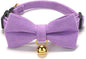 Cotton Breakaway Cat Collar with Bow Tie and Bell, Adjustable Cute Soft Corduroy Kitten Collars for Girl and Boy Cats