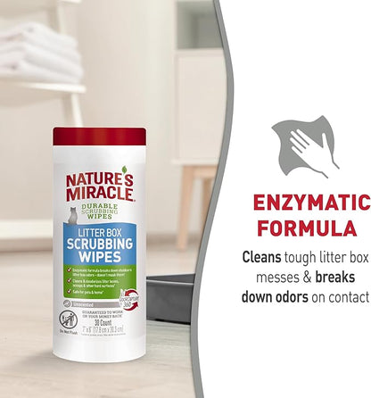 Nature’s Miracle Litter Box Scrubbing Wipes 30 Count (Pack of 2)