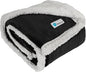PetAmi Dog Blanket for Medium Large Dogs, Pet Bed Blanket Cat Puppy Kitten, Fleece Furniture Couch Cover Protector Sofa Car, Soft Sherpa Dog Throw Plush Reversible Washable, 40x60 Black